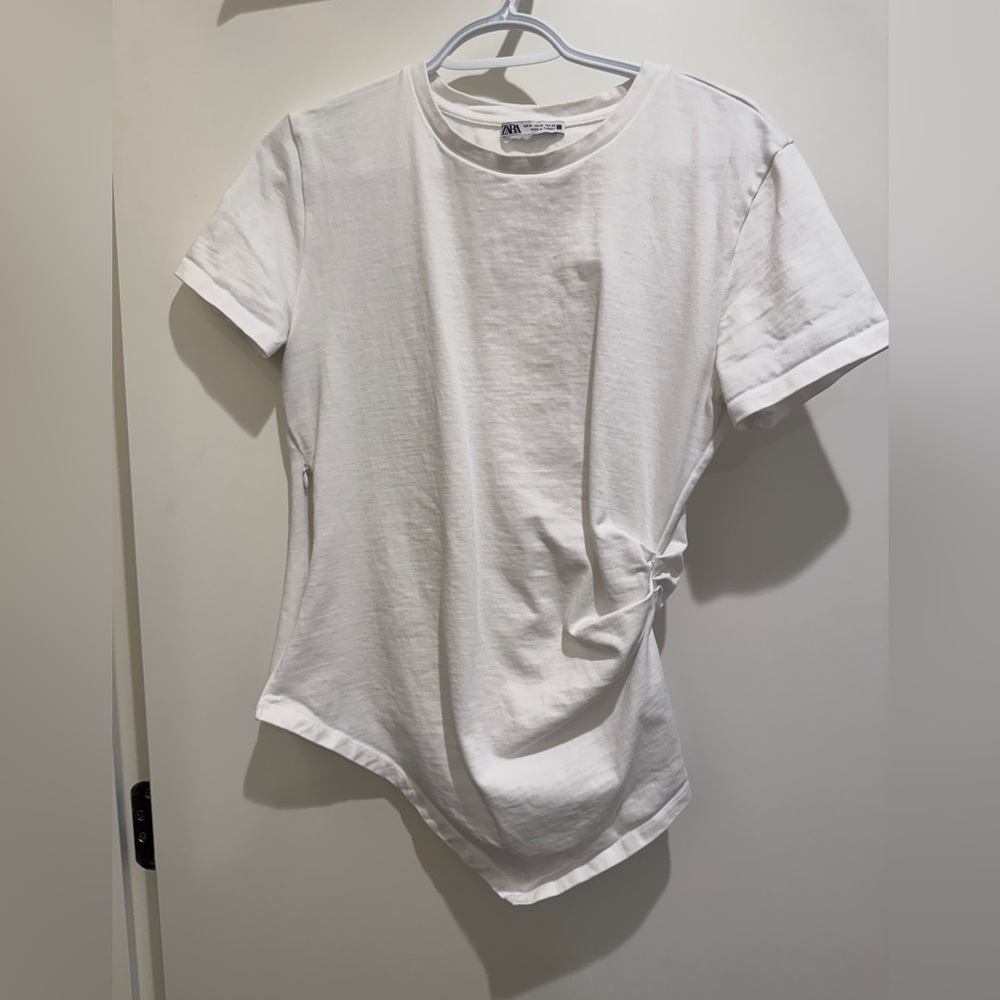Zara White Short Sleeve Tee